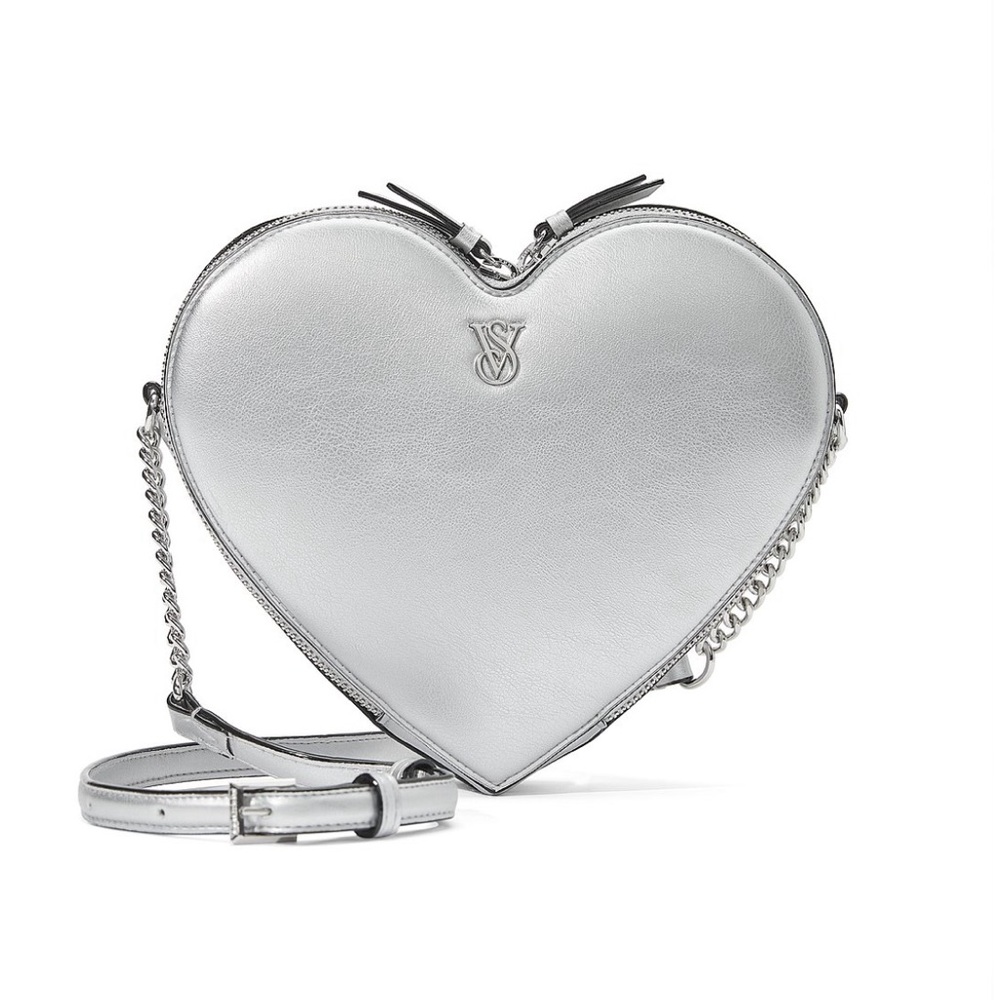 Victoria's Secret Heart Metallic Crossbody Bag